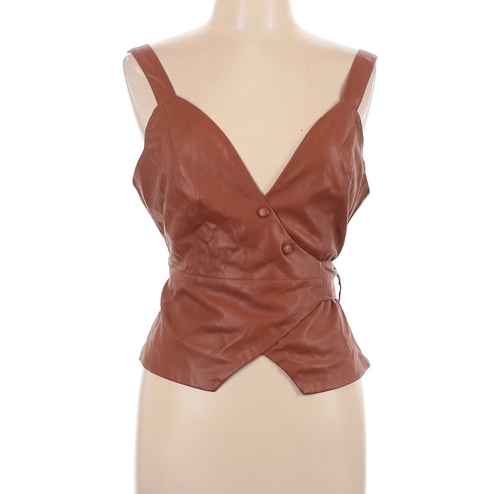 Lulu's Brown Asymmetrical Bustier Top NWT